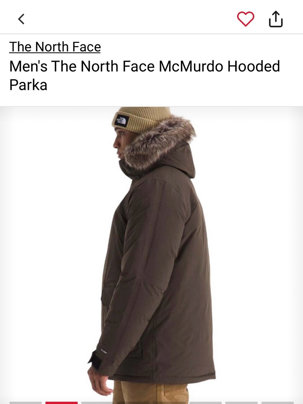 The North Face Smokey Brown McMurdo Hooded Parka - Picture 2 of 8